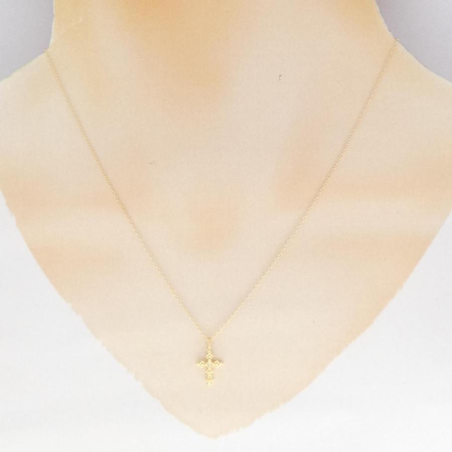 K18YG クロス ダイヤモンド ネックレス 0.005CT : KOMEHYO ONLINESTORE 
