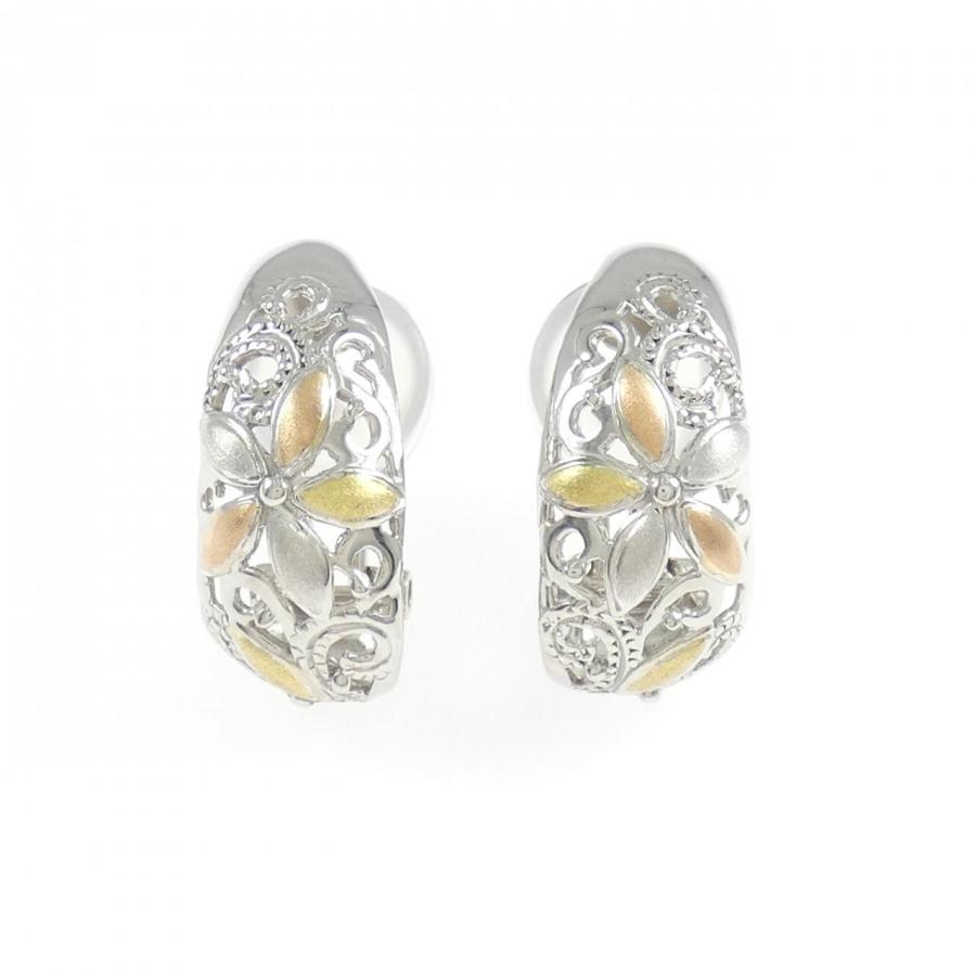 K18スリーカラー フラワー ピアス : KOMEHYO ONLINESTORE Yahoo!店