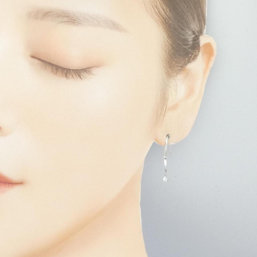 ムーンセッティング ピアス 0.12ct MOON SETTING DIAMOND PIERCED