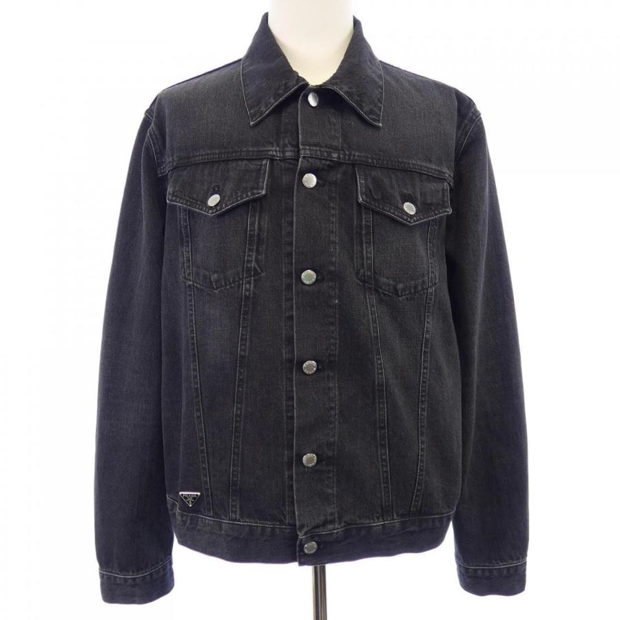 プラダ PRADA デニムブルゾンジャケット トライアングルロゴ GEB227