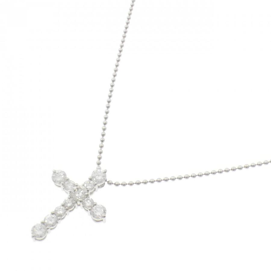 ダイヤモンドネックレス 合計1.02ct Pt900 Pt850 三石 上品