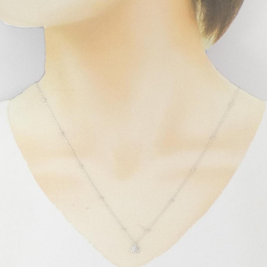 K10WG ダイヤモンド ネックレス 0.10CT : KOMEHYO ONLINESTORE Yahoo 