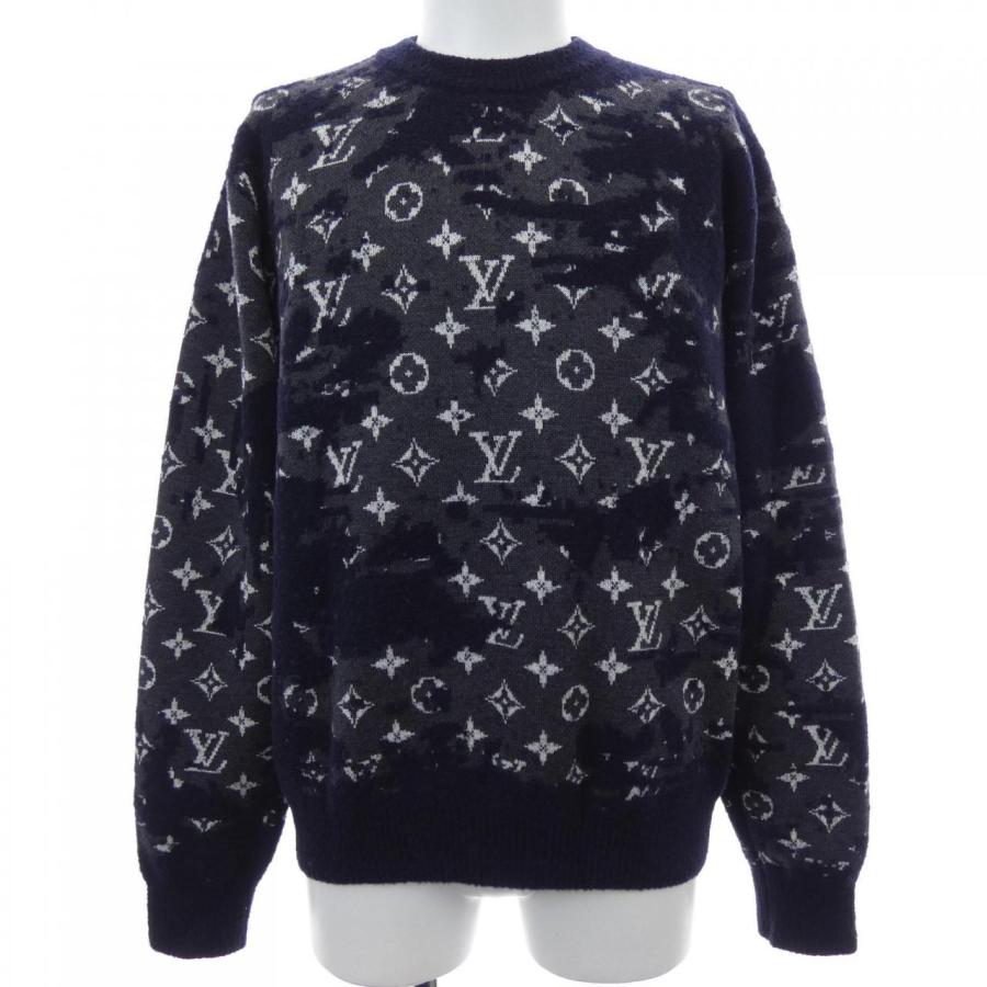 超レア！ 極美品✨ ルイヴィトン ディストレスト モノグラム ニット XL ルイヴィトン LOUIS VUITTON ディストレストモノグラムクルーネック