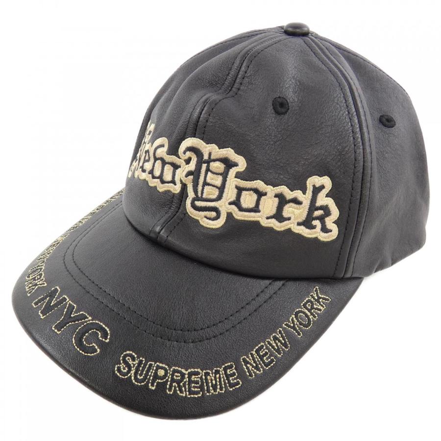 シュプリーム SUPREME NEW YORK LEATHER 6-PANEL キャップ : KOMEHYO