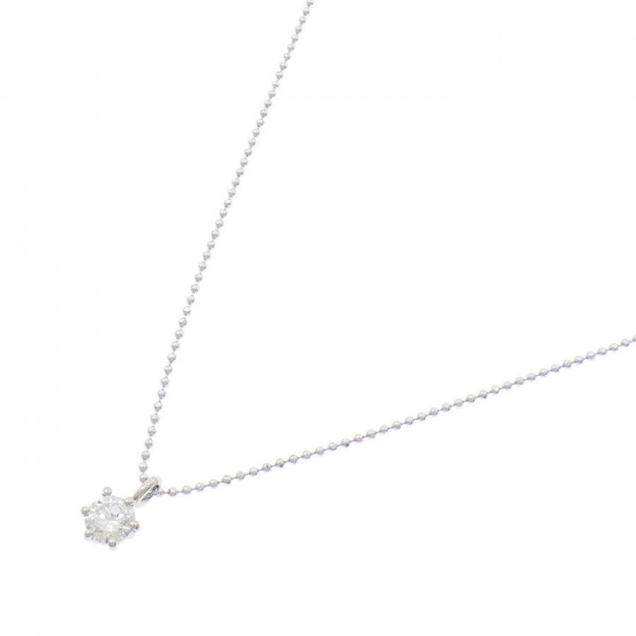 PT900/PT850 ソリティア ダイヤモンド ネックレス 0.35CT 【公式通販】