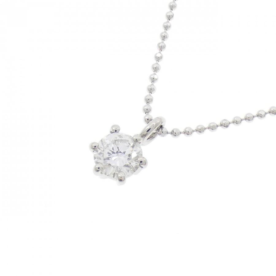 PT900/PT850 ソリティア ダイヤモンド ネックレス 0.35CT 【公式通販】