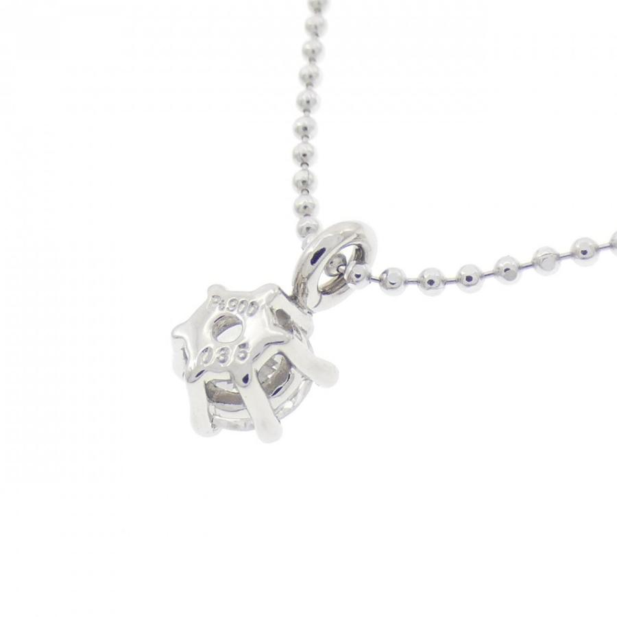 PT900/PT850 ソリティア ダイヤモンド ネックレス 0.35CT 【公式通販】