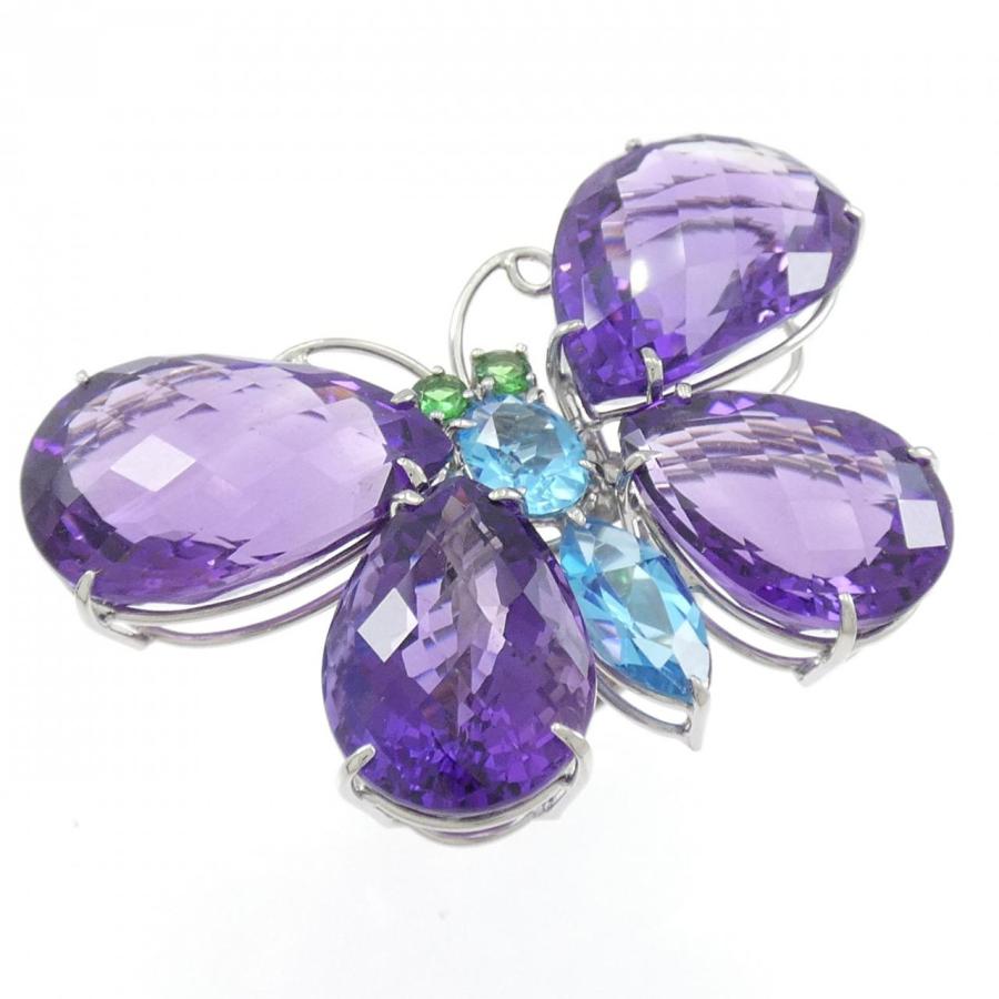 K18WG バタフライ カラーストーン リング : KOMEHYO ONLINESTORE Yahoo