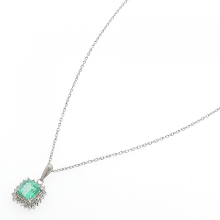 PT900/PT850 エメラルド ネックレス 1.34CT