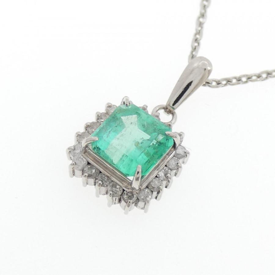 PT900/PT850 エメラルド ネックレス 1.34CT