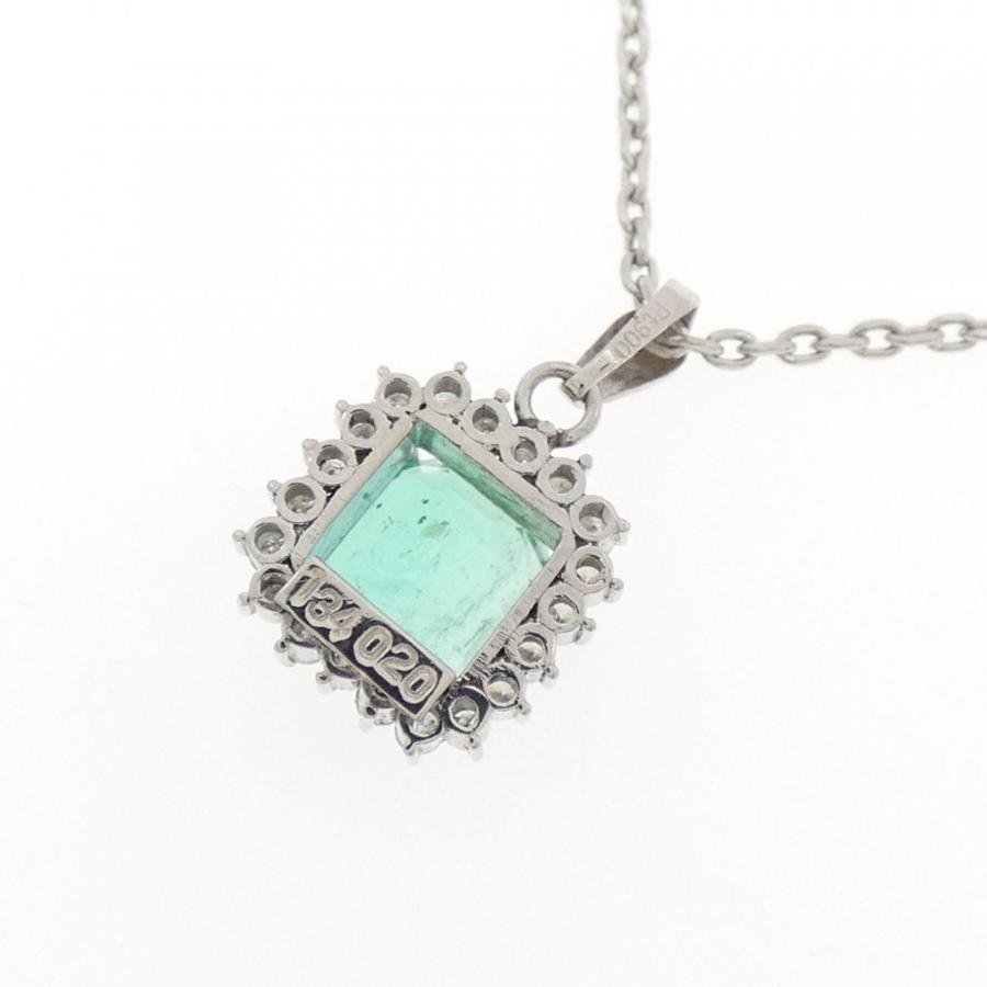 PT900/PT850 エメラルド ネックレス 1.34CT