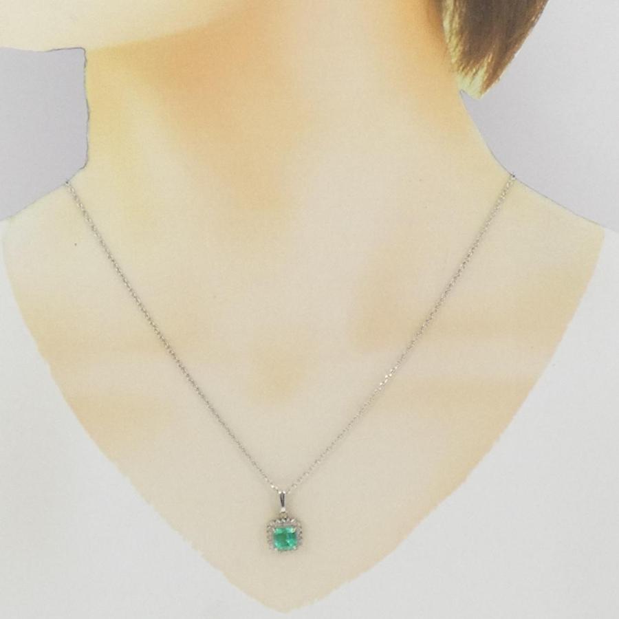 PT900/PT850 エメラルド ネックレス 1.34CT