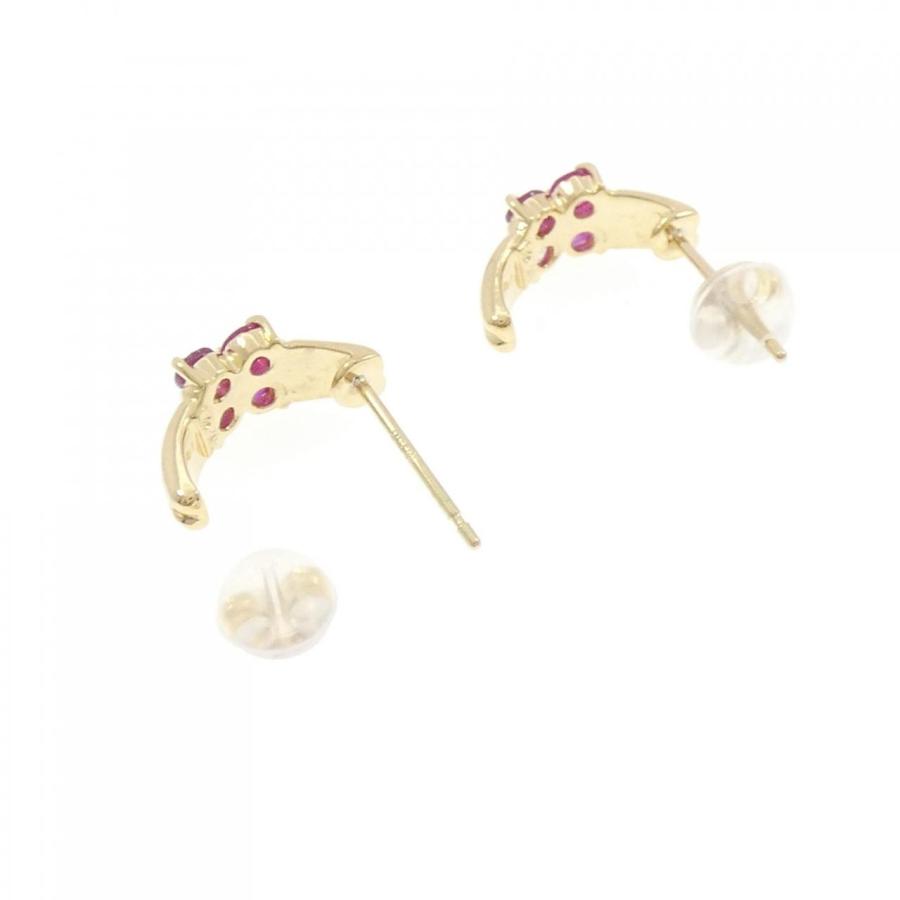 K18YG フラワー ルビー ピアス : KOMEHYO ONLINESTORE Yahoo!店 - 通販