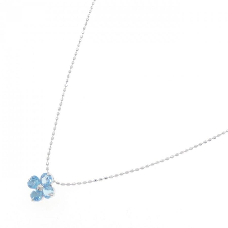 K14WG フラワー ブルートパーズ ネックレス : KOMEHYO ONLINESTORE 