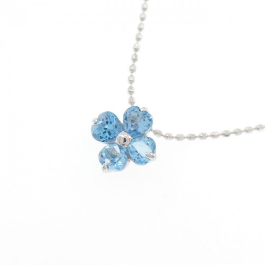 K14WG フラワー ブルートパーズ ネックレス : KOMEHYO ONLINESTORE 