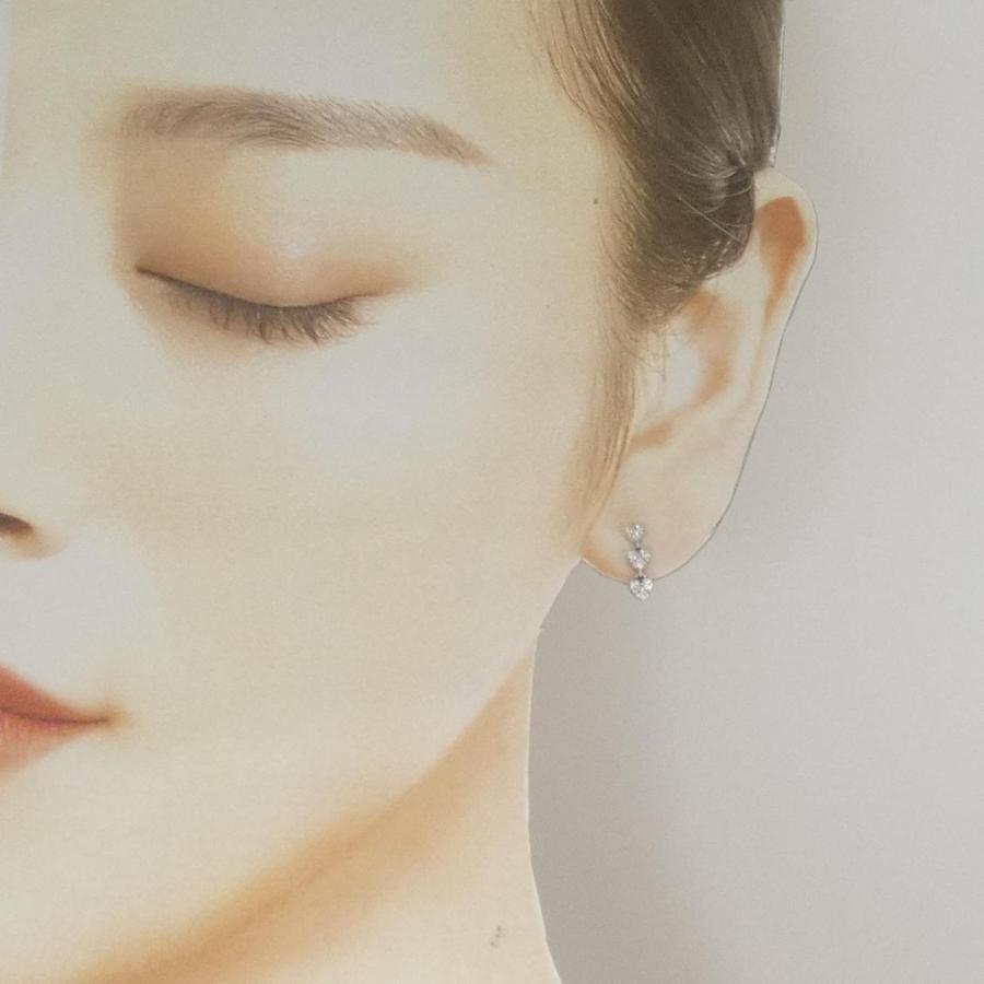 ポンテヴェキオ ハート ダイヤモンド ピアス 0.14CT : KOMEHYO