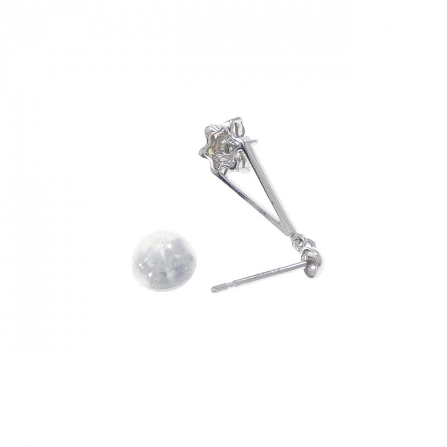 PT900 フラワー ダイヤモンド ピアス 0.10CT 片耳 : KOMEHYO 