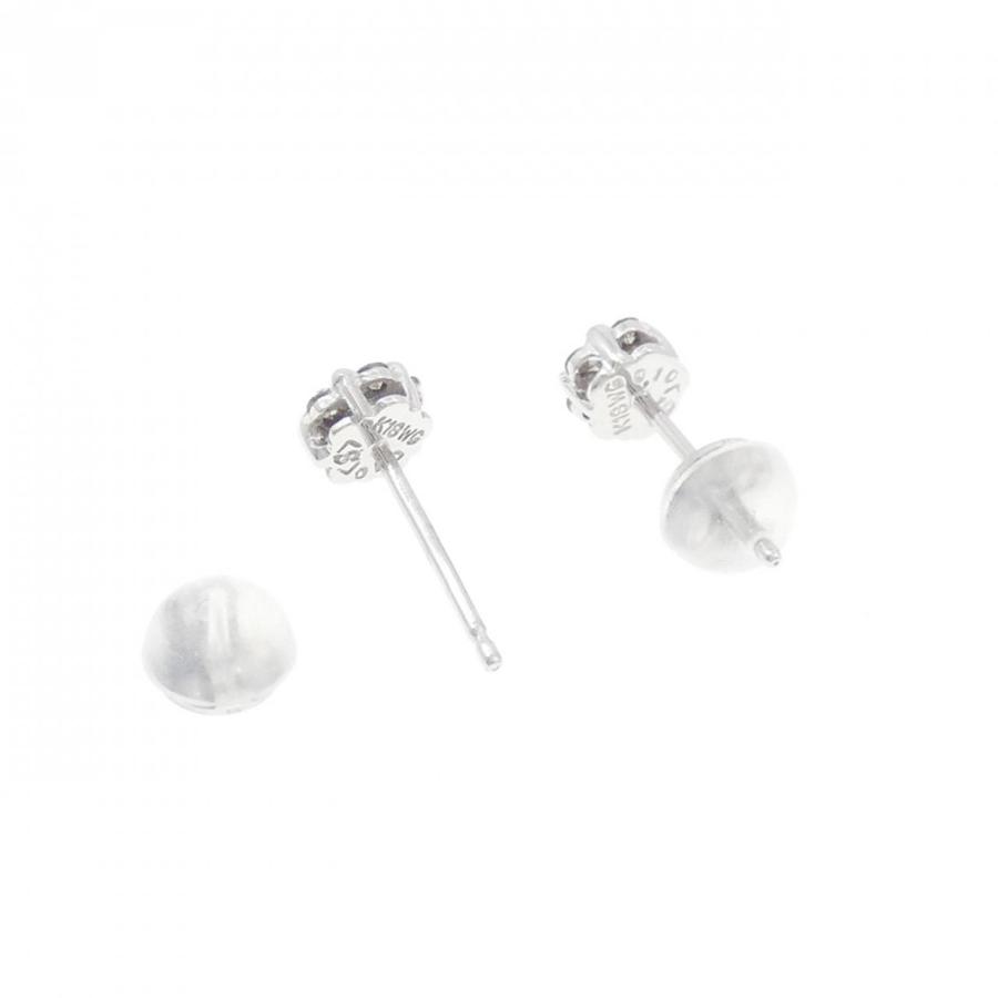 K18WG フラワー ダイヤモンド ピアス 0.20CT : KOMEHYO ONLINESTORE