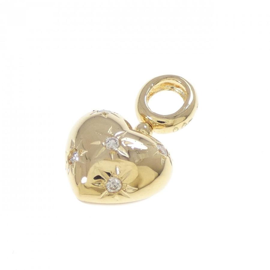 K18YG ハート マザーオブパール ペンダント ハート ネックレス 18k 