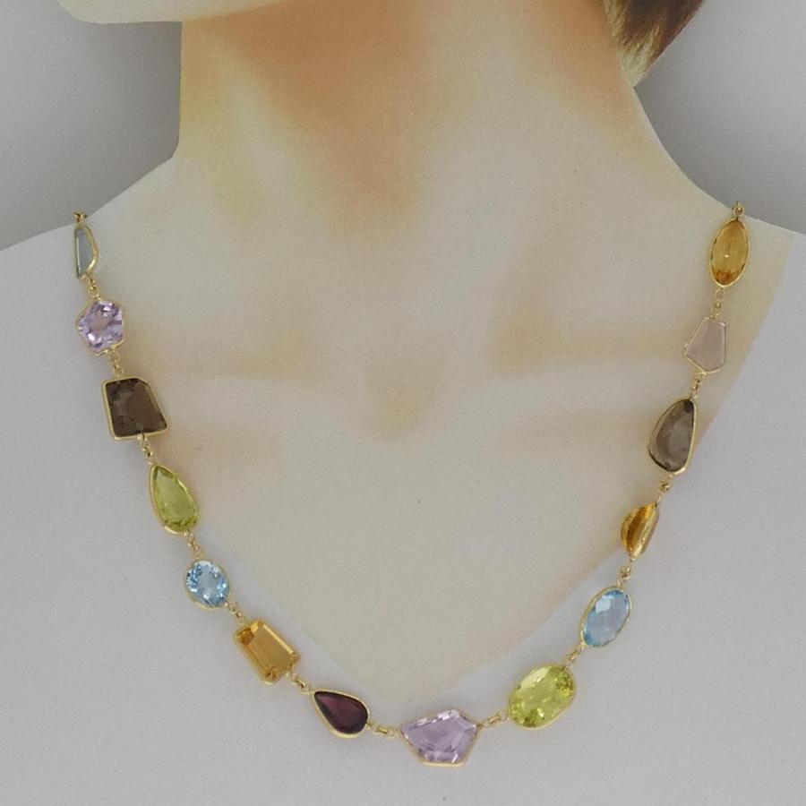 K18YG カラーストーン ネックレス : KOMEHYO ONLINESTORE Yahoo!店 