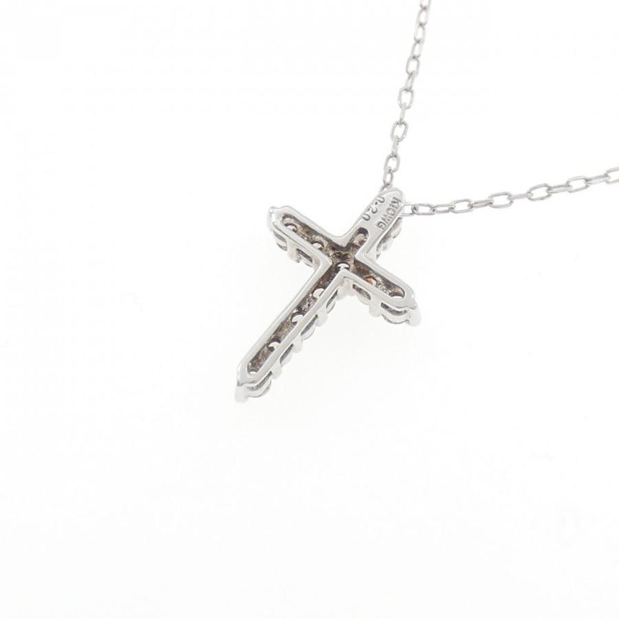 K10WG クロス ダイヤモンド ネックレス 0.20CT : KOMEHYO ONLINESTORE