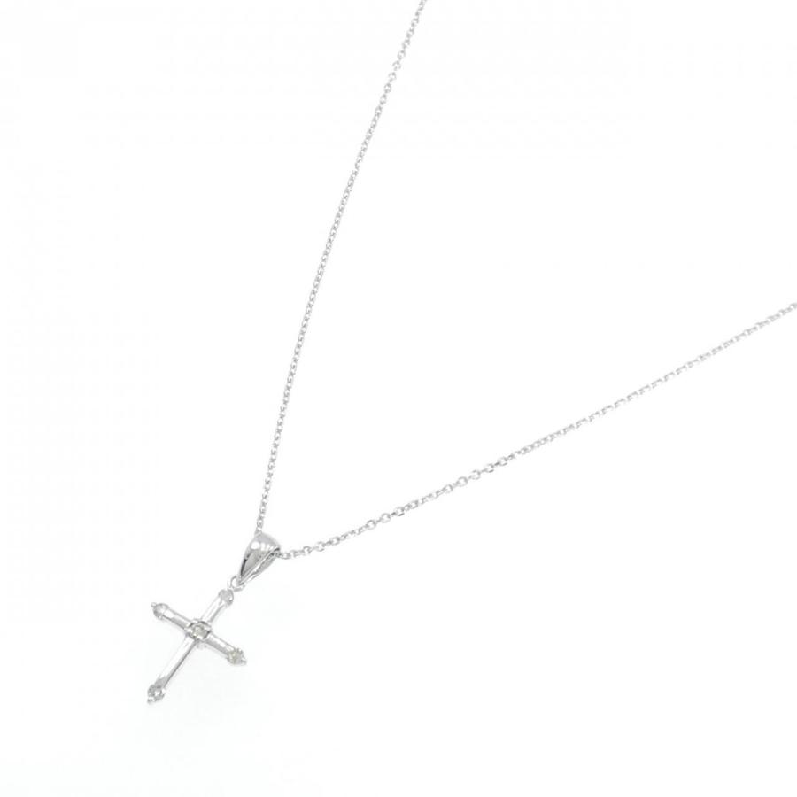 K18WG クロス ダイヤモンド ネックレス 0.07CT : KOMEHYO ONLINESTORE