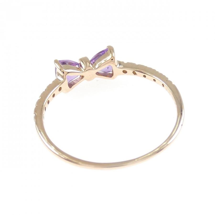 K18PG リボン アメジスト リング 0.42CT : KOMEHYO ONLINESTORE Yahoo 