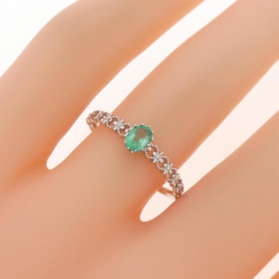 K10WG エメラルド リング 0.15CT : KOMEHYO ONLINESTORE Yahoo!店