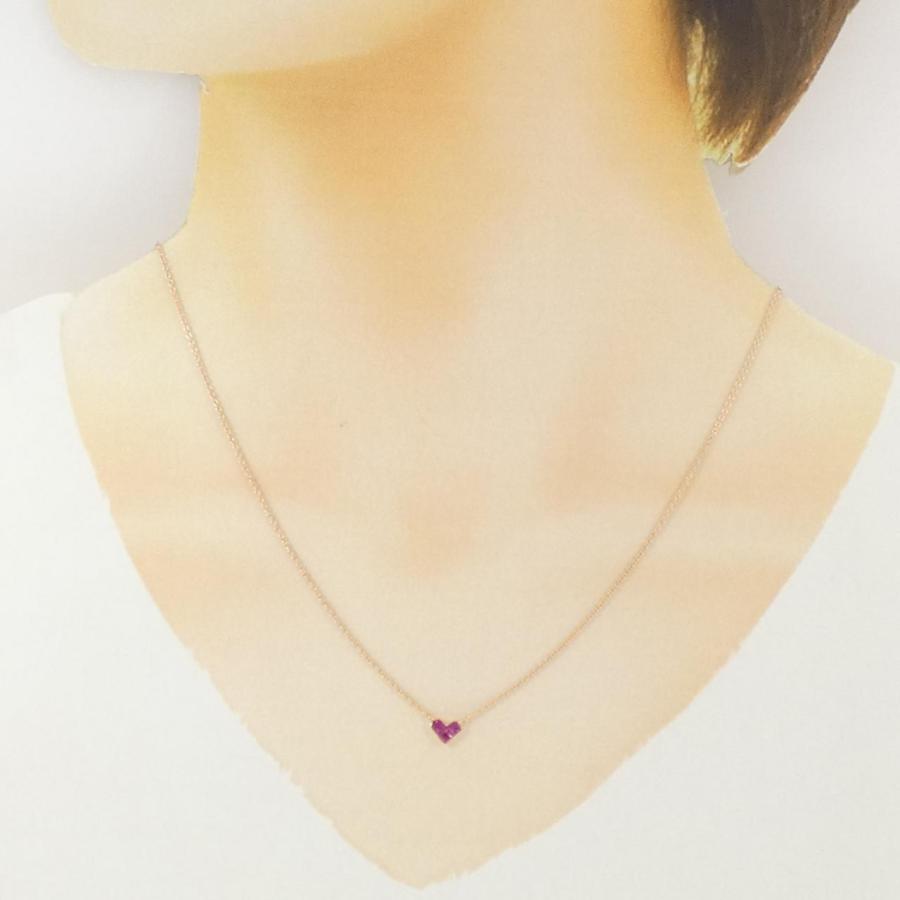 K18PG ハート ルビー ネックレス 0.35CT : KOMEHYO ONLINESTORE Yahoo