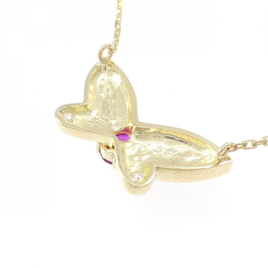 K18YG チョウチョウ ルビー ネックレス 0.478CT_3