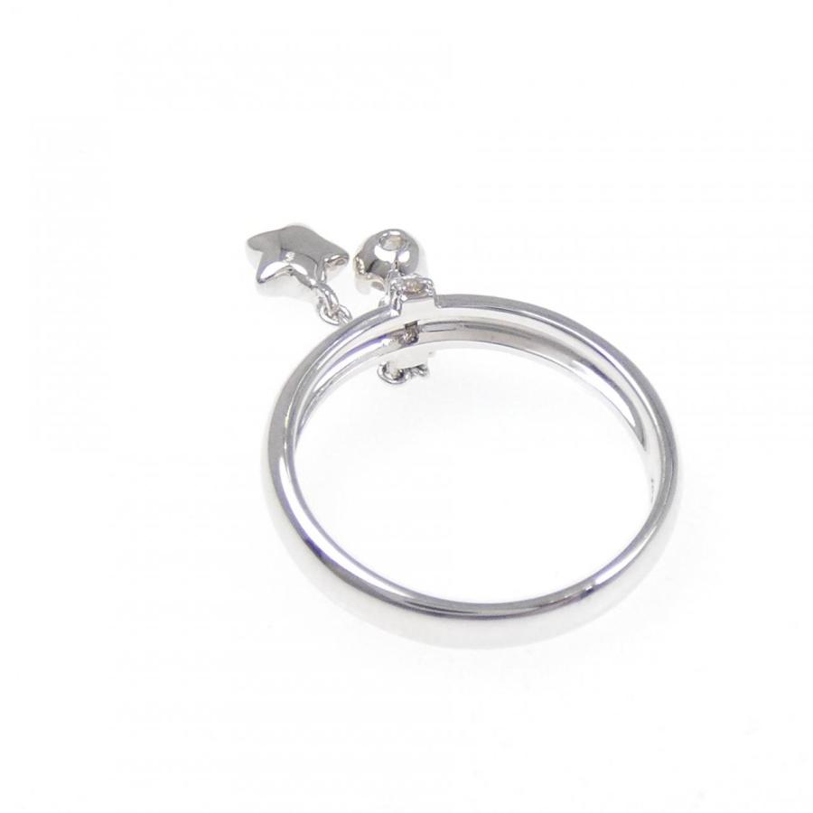 K18WG スター ダイヤモンド ピンキー リング 0.08CT : KOMEHYO