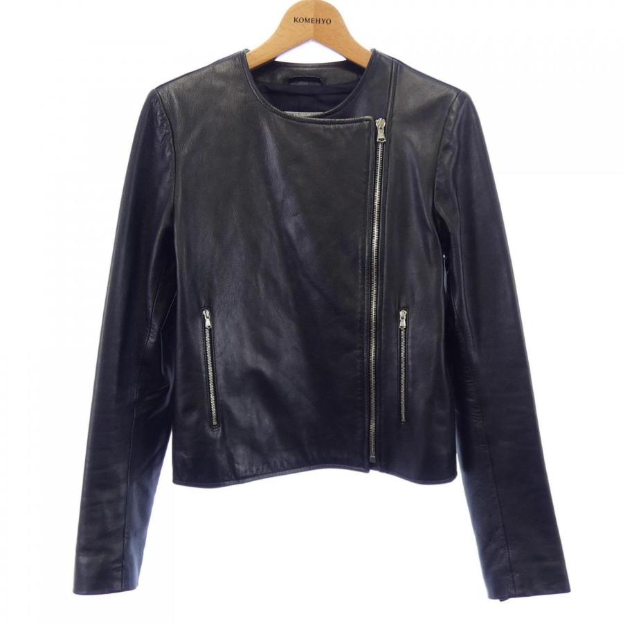 バーニーズ BARNEYSNEWYORKレザージャケットラムレザー黒サイズ38