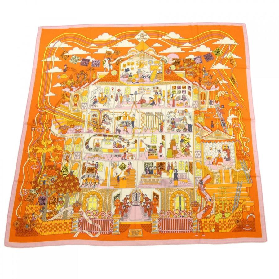 エルメス HERMES LA MAISON DES CARRES H242941S カレジェアン140 ショール エルメス HERMES LA MAISON DES CARRES H242941S カレジェアン140