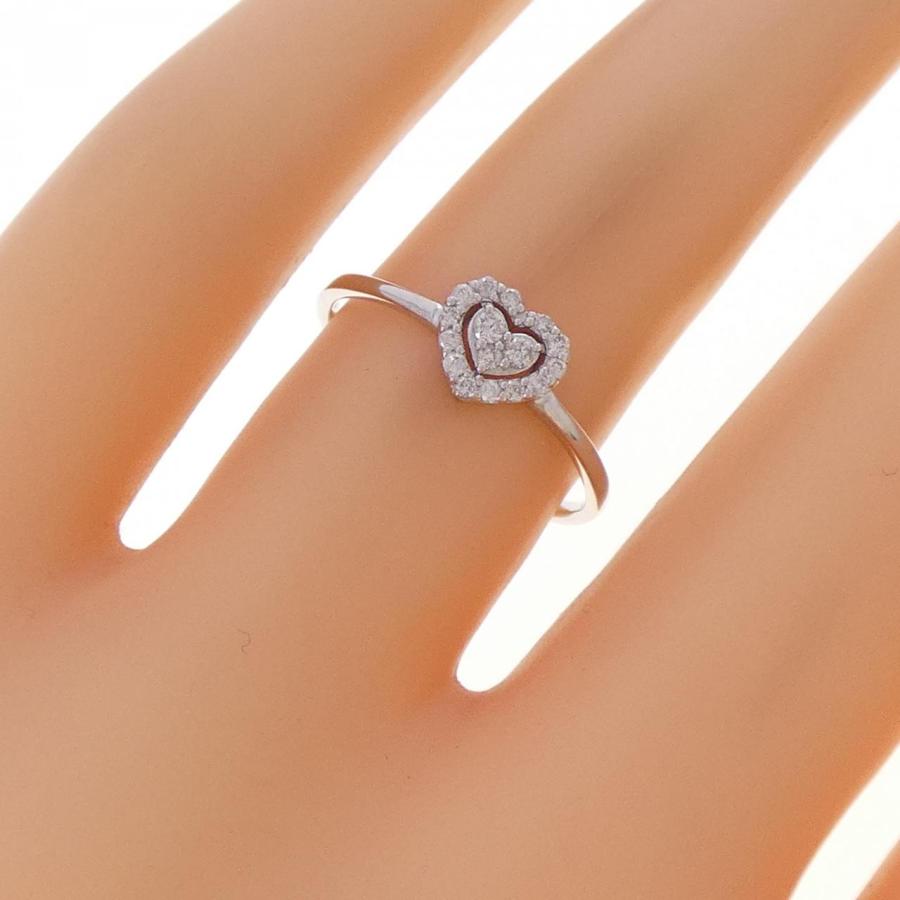 K18WG ハート ダイヤモンド リング 0.10CT : KOMEHYO ONLINESTORE 