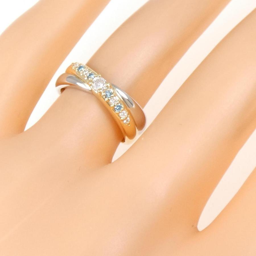 Pt900 ダイヤモンドリング 0.21 約4g K18YG/PT900 ダイヤモンド リング 0.21CT : KOMEHYO ONLINESTORE Yahoo