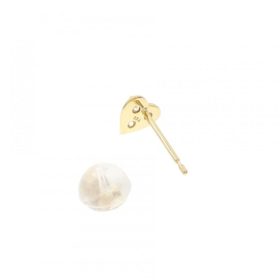 K18YG ハート ダイヤモンド ピアス 片耳 0.10CT_2