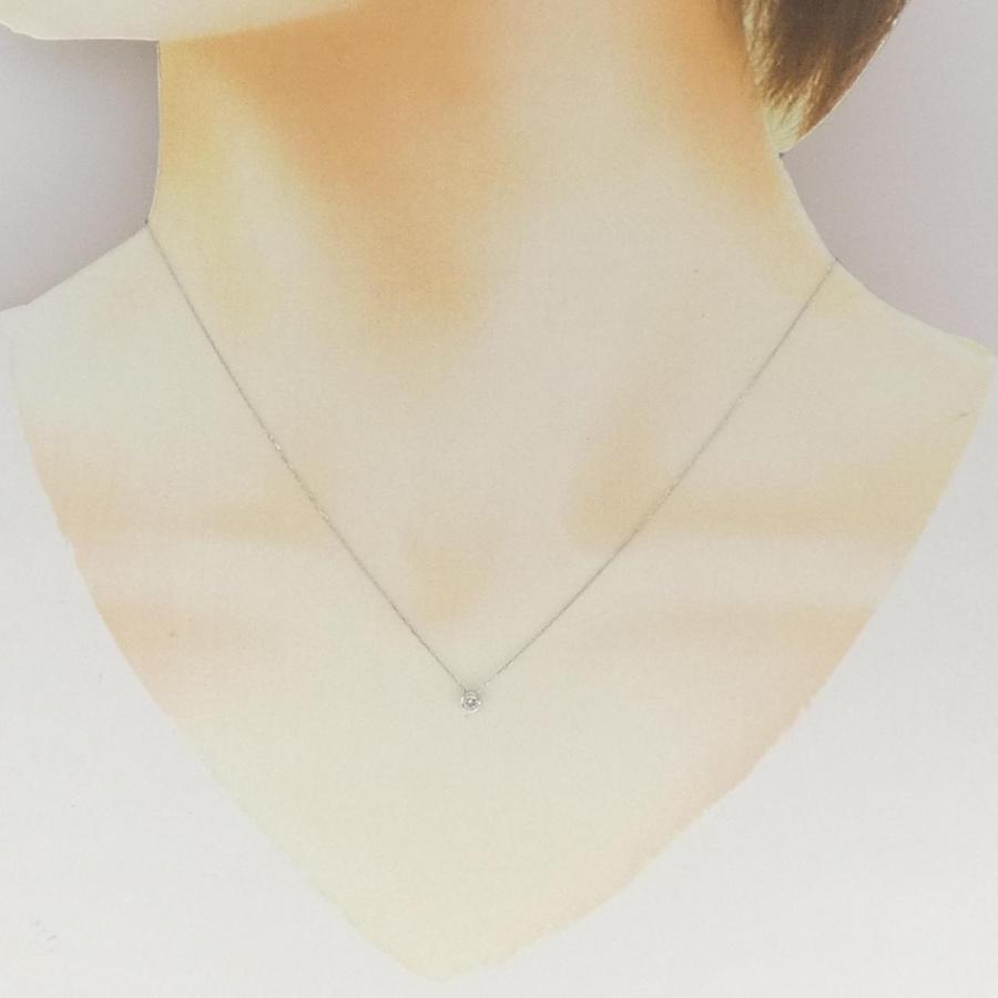 PT900/PT850 ソリティア ダイヤモンド ネックレス 0.08CT : KOMEHYO