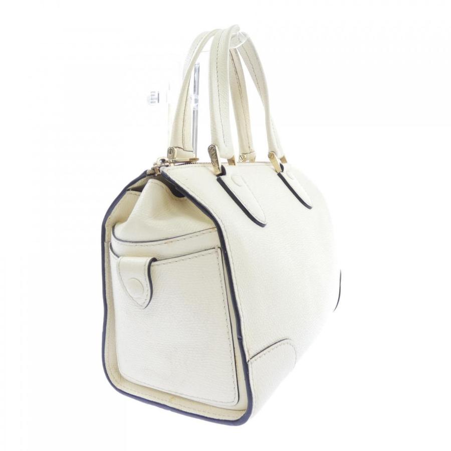 Valextra ミニボストン　アイボリー レザー ハンドバッグ ヴァレクストラ VALEXTRA V5C14 ミニボストン BAG : KOMEHYO
