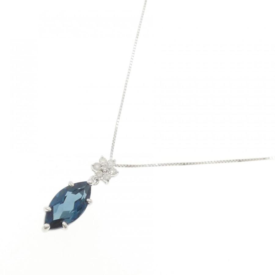 K10WG フラワー ブルートパーズ ネックレス : KOMEHYO ONLINESTORE