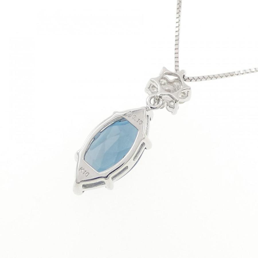 K10WG フラワー ブルートパーズ ネックレス : KOMEHYO ONLINESTORE