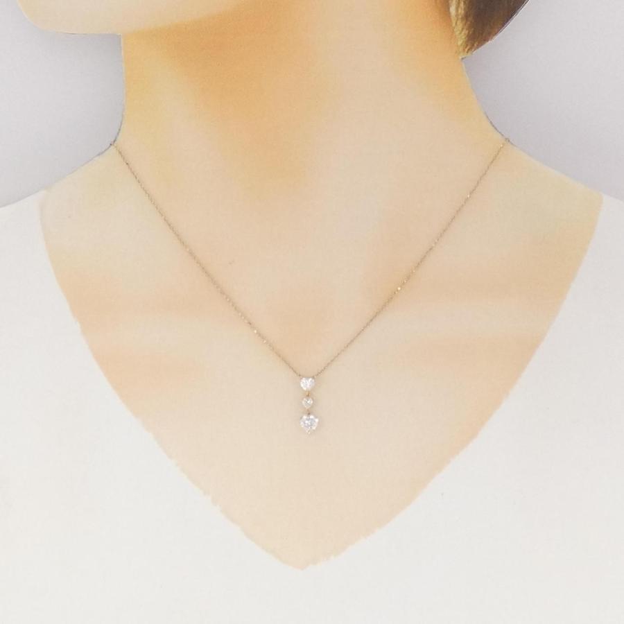 K18PG/K10PG ハート キュービック ネックレス : KOMEHYO ONLINESTORE
