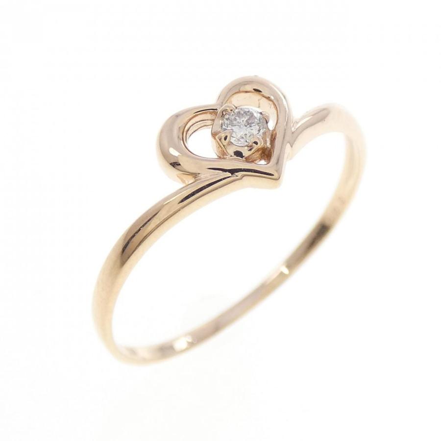 K10PG ハート ダイヤモンド リング 0.03CT : KOMEHYO ONLINESTORE 