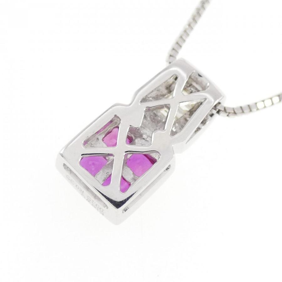 美品☆18KT[K18WG)☆ルビー 0.35ct+ダイヤ0.15ctネックレス K18WG ルビー ネックレス 0.35CT : KOMEHYO ONLINESTORE Yahoo!店