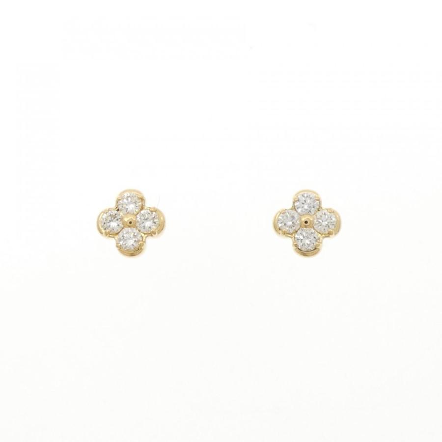 K18YG フラワー ダイヤモンド ピアス 0.20CT : KOMEHYO ONLINESTORE