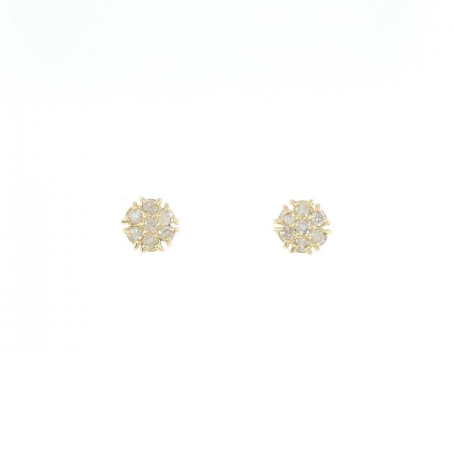 K18YG フラワー ダイヤモンド ピアス 0.20CT : KOMEHYO ONLINESTORE