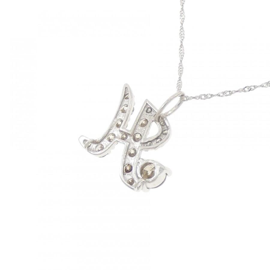 PT900/PT850 イニシャルH ダイヤモンド ネックレス 0.50CT : KOMEHYO 