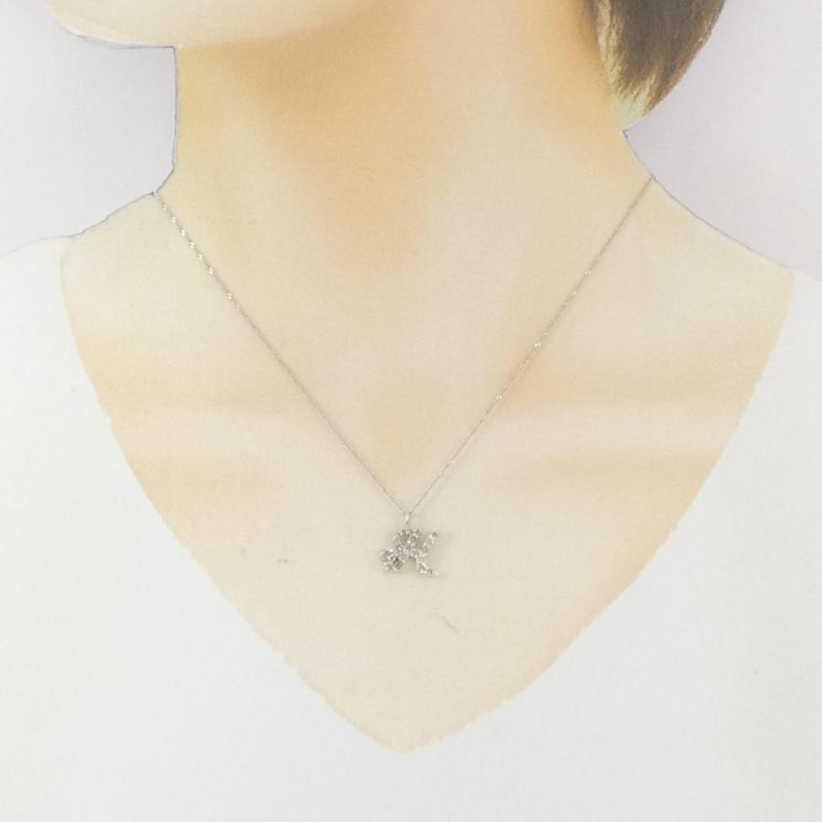 PT900/PT850 イニシャルH ダイヤモンド ネックレス 0.50CT : KOMEHYO 