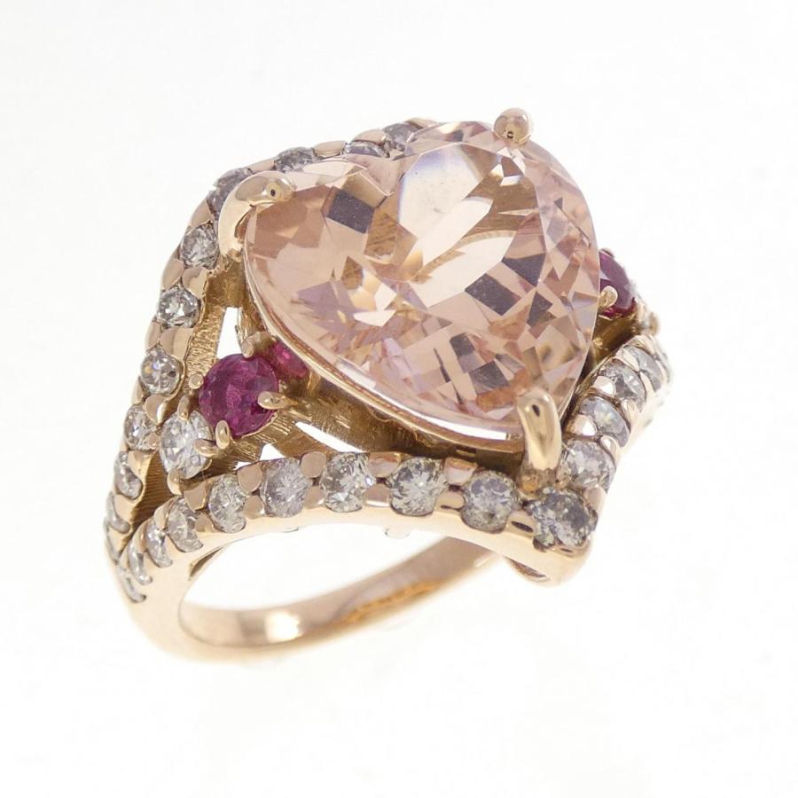 K18PG ハート モルガナイト リング 5.84CT : KOMEHYO ONLINESTORE