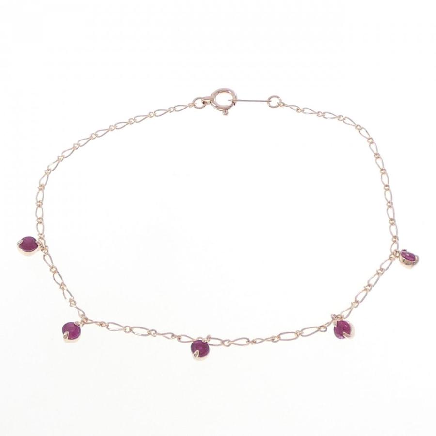 K10 ルビー　ブレスレット K10PG ルビー ブレスレット : KOMEHYO ONLINESTORE Yahoo!店 - 通販