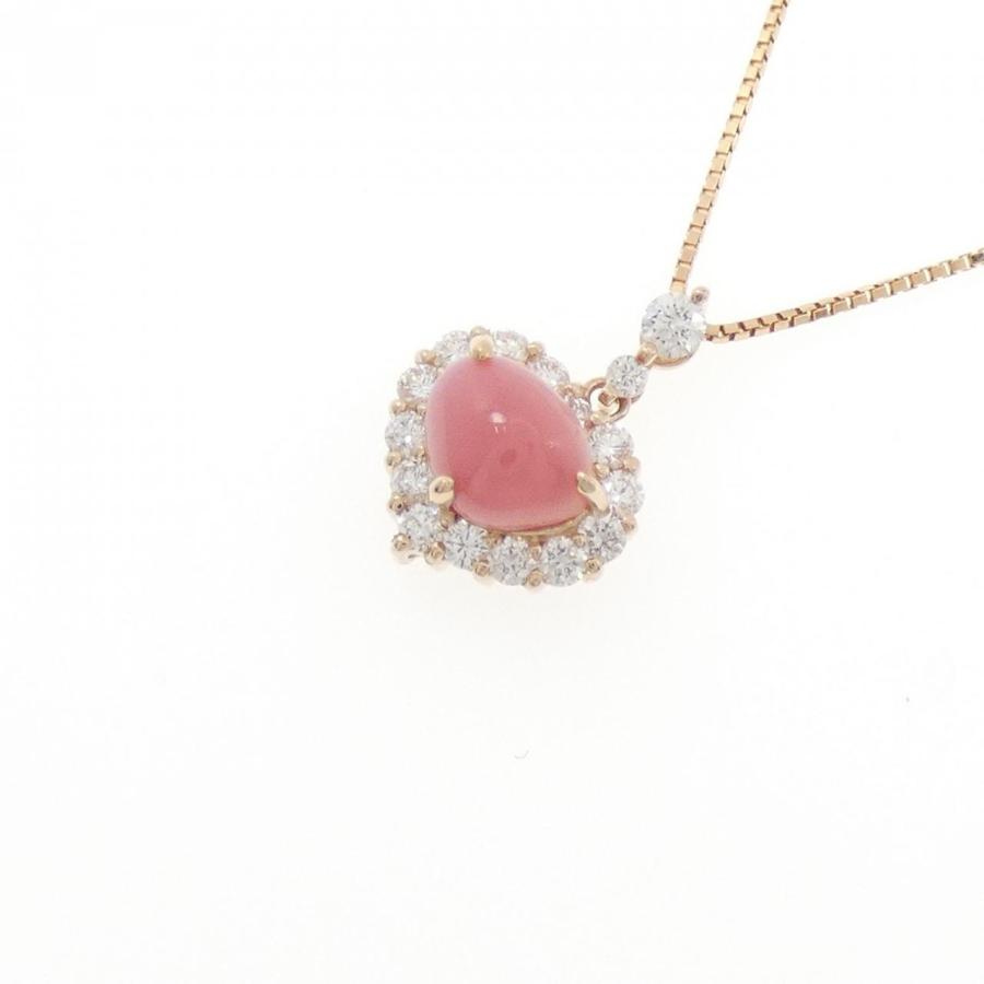 K18PG ハート コンクパール ネックレス 1.51CT_2